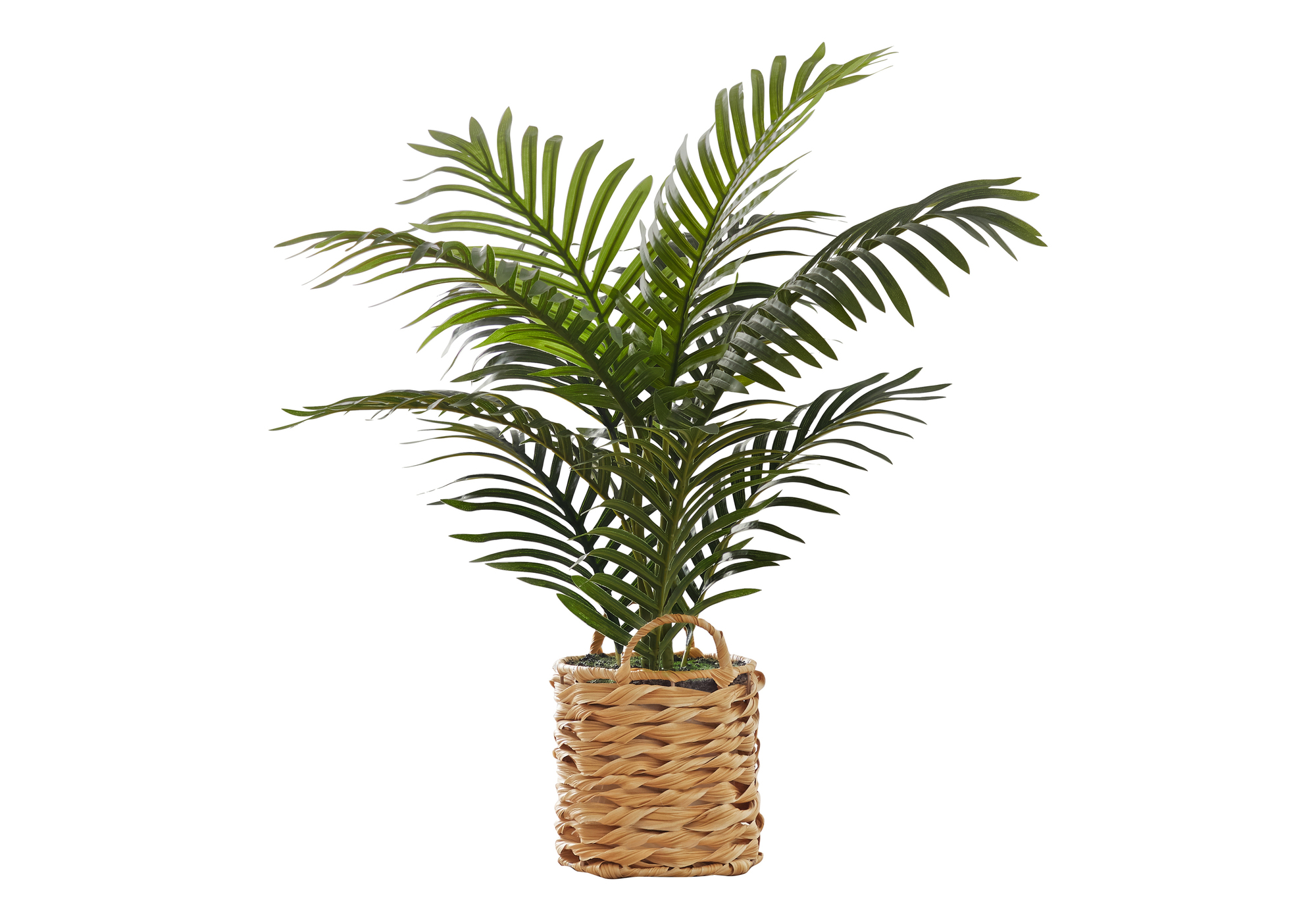 ARTIFICIAL PLANT - 24"H / INDOOR PALM / 8" WOVEN BASKET